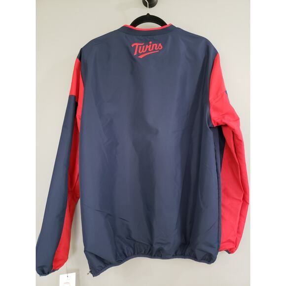 NEW MENS LARGE Minnesota Twins MLB Jacket Pullover Loose Windbreaker Lightweigt - Picture 5 of 6